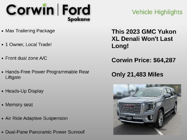 Used 2023 GMC Yukon XL Denali w/ Advanced Technology Package AWD/4WD image 6