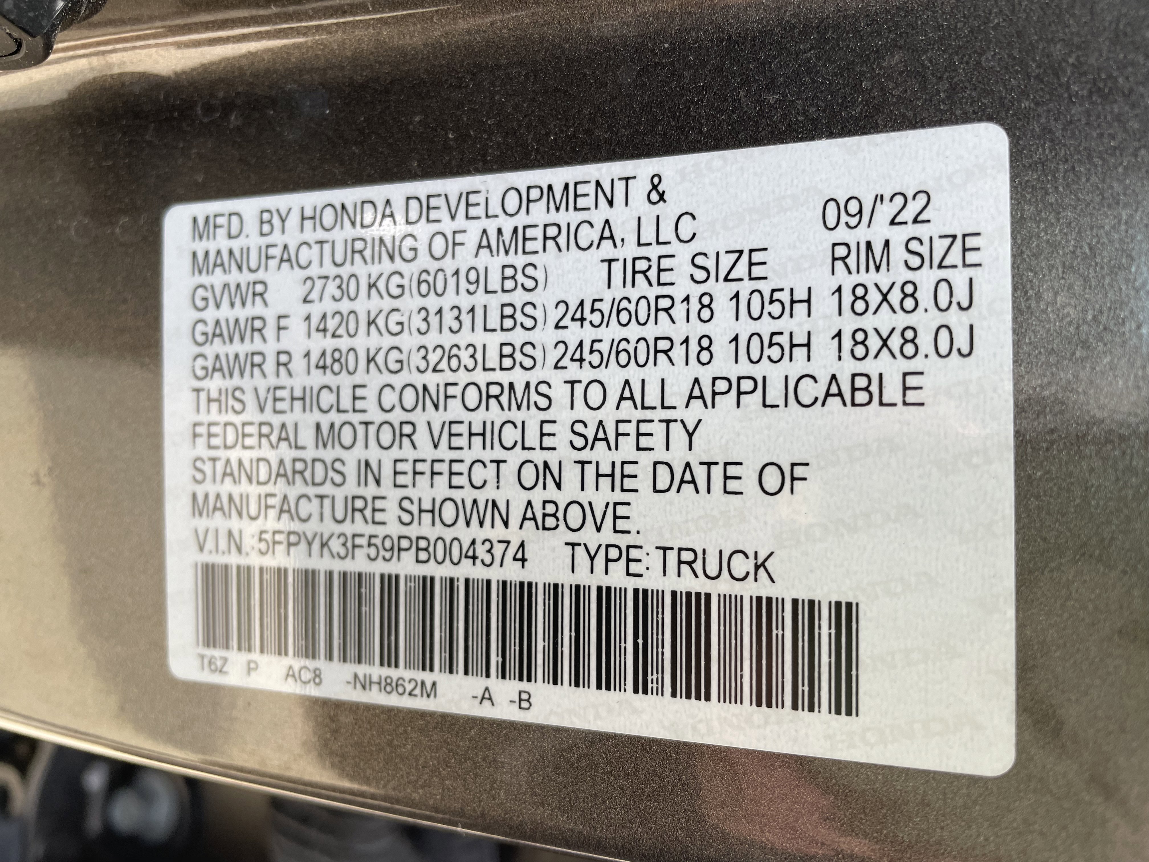 Used 2023 Honda Ridgeline RTL image 21