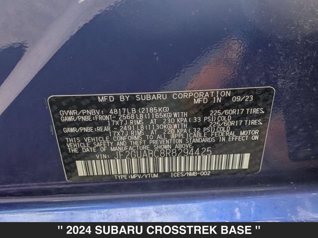 Used 2024 Subaru Crosstrek 2.0i AWD/4WD image 30