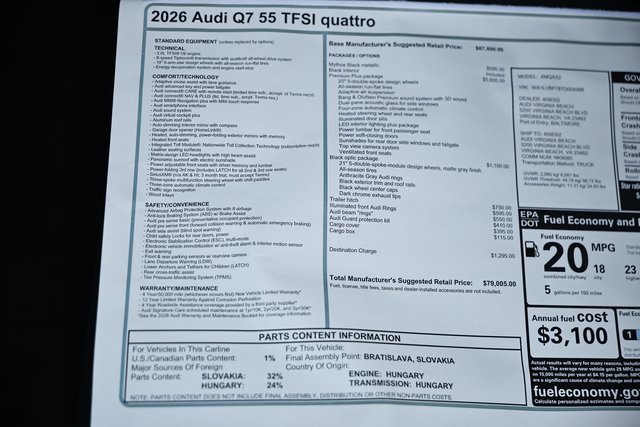 New 2026 Audi Q7 3.0T Premium Plus image 39