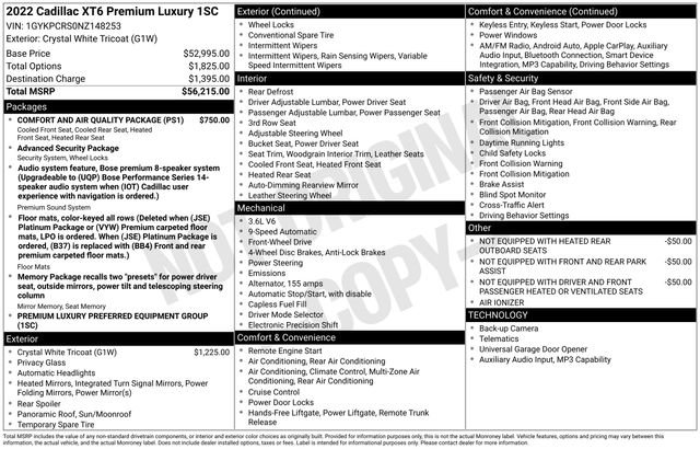 Used 2022 Cadillac XT6 Premium Luxury image 7