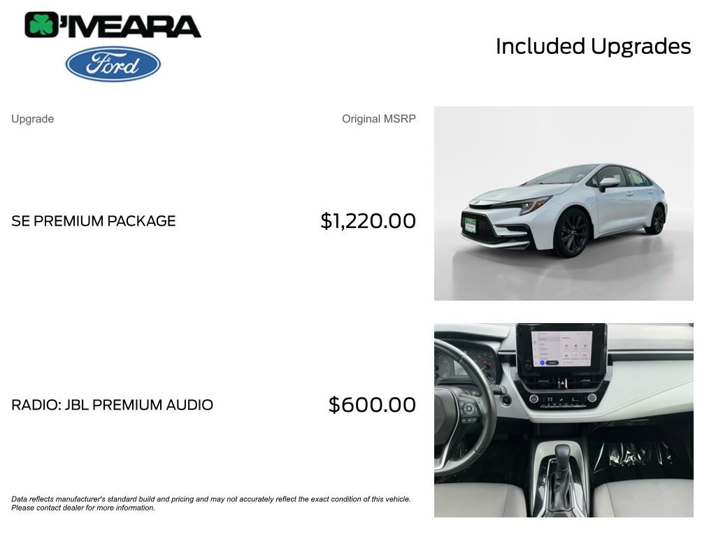 Used 2023 Toyota Corolla SE w/ SE Premium Package FWD image 4