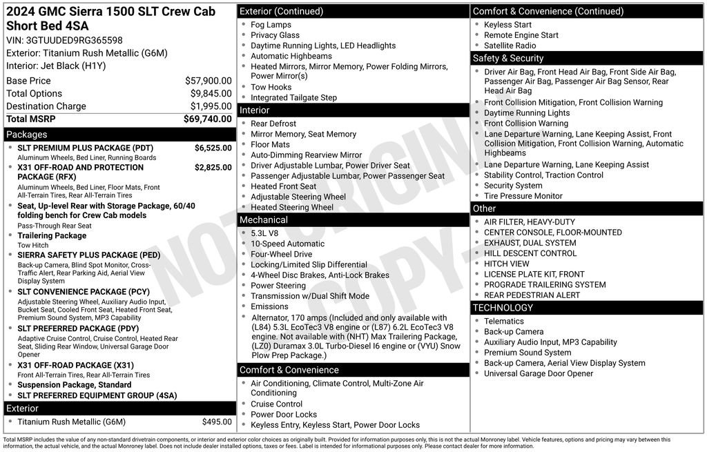 Used 2024 GMC Sierra 1500 SLT w/ SLT Premium Plus Package AWD/4WD image 5