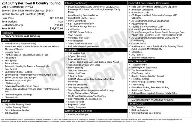 Used 2016 Chrysler Town & Country Touring image 29