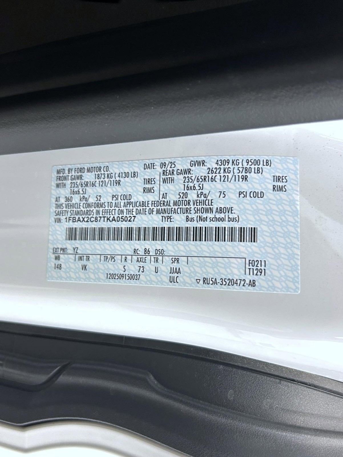 New 2026 Ford Transit 350 XL RWD image 23