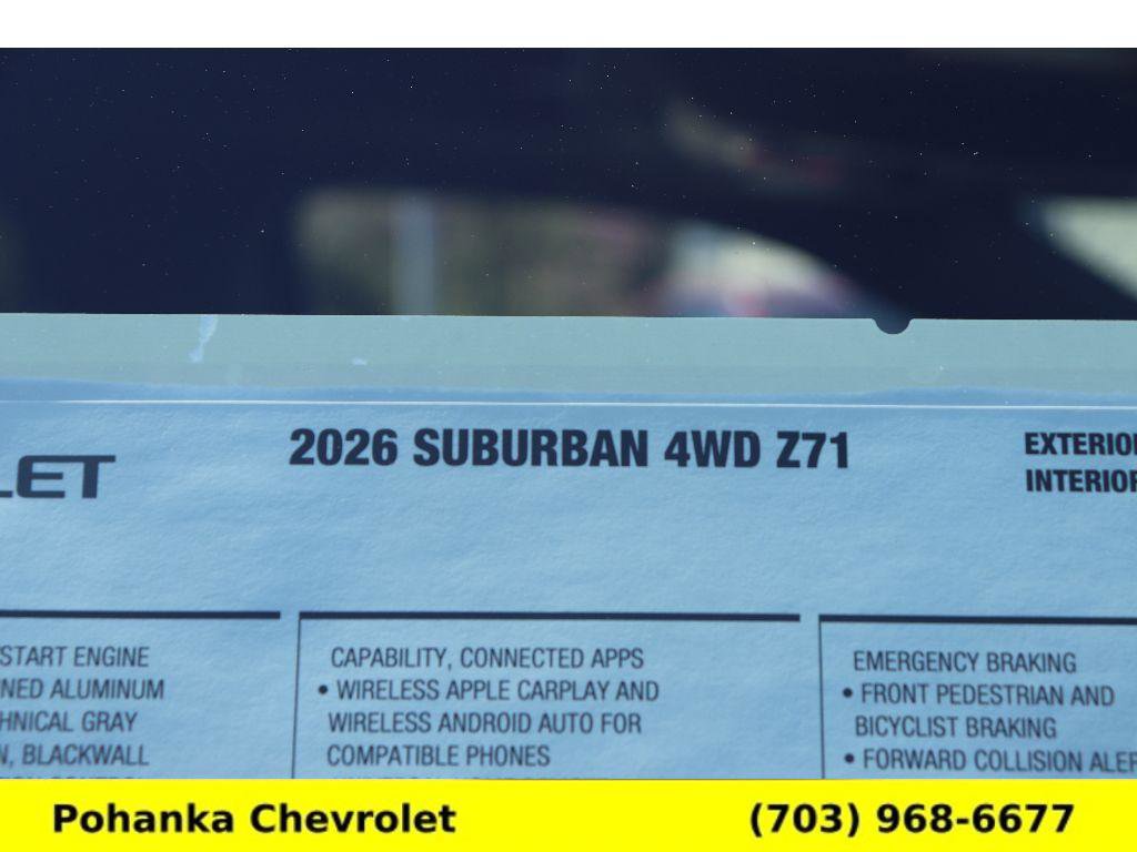 New 2026 Chevrolet Suburban Z71 w/ Comfort Package image 29