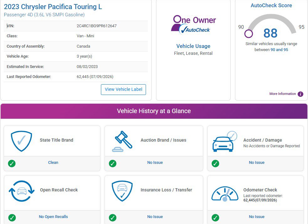 Used 2023 Chrysler Pacifica Touring-L FWD image 2