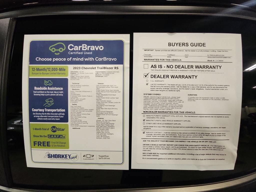 Certified 2023 Chevrolet TrailBlazer RS w/ Convenience Package AWD/4WD image 32