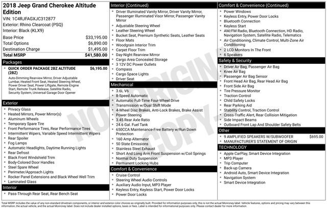 Used 2018 Jeep Grand Cherokee Altitude image 2