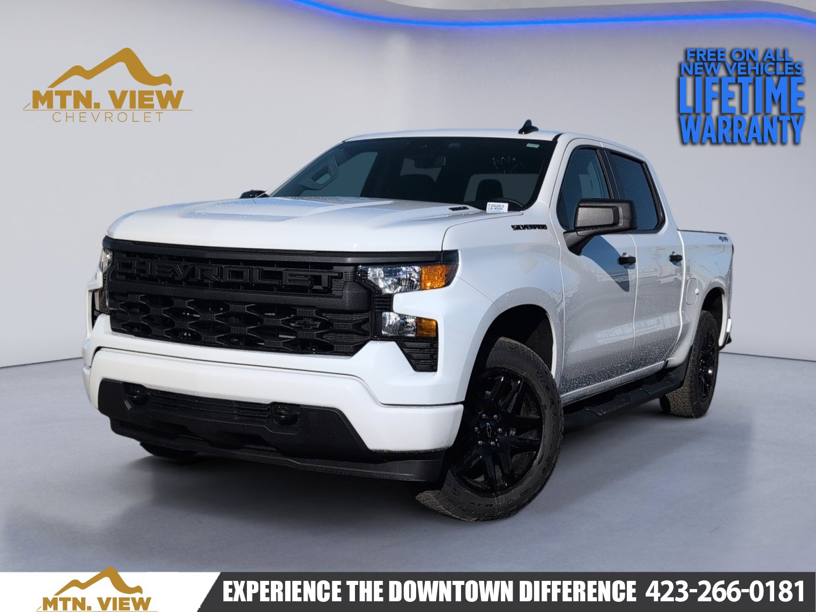 New 2026 Chevrolet Silverado 1500 Custom w/ Turbomax Blackout Package