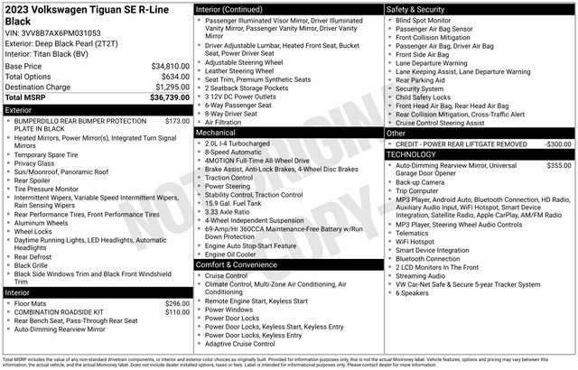 Used 2023 Volkswagen Tiguan SE R-Line AWD/4WD image 40
