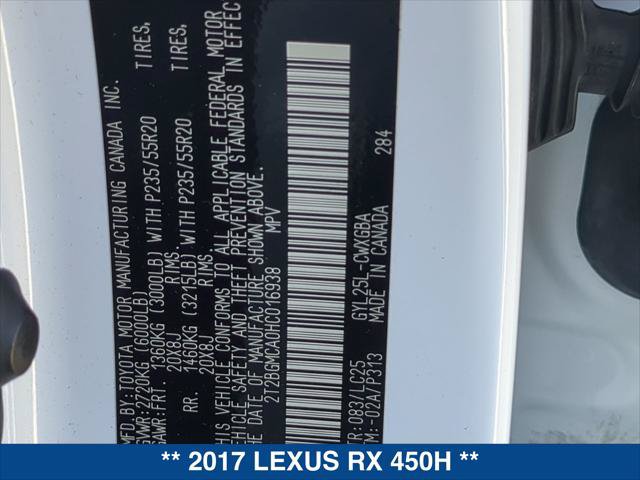 Used 2017 Lexus RX 450h F Sport w/ 3500 lbs Tow Prep Package AWD/4WD image 25
