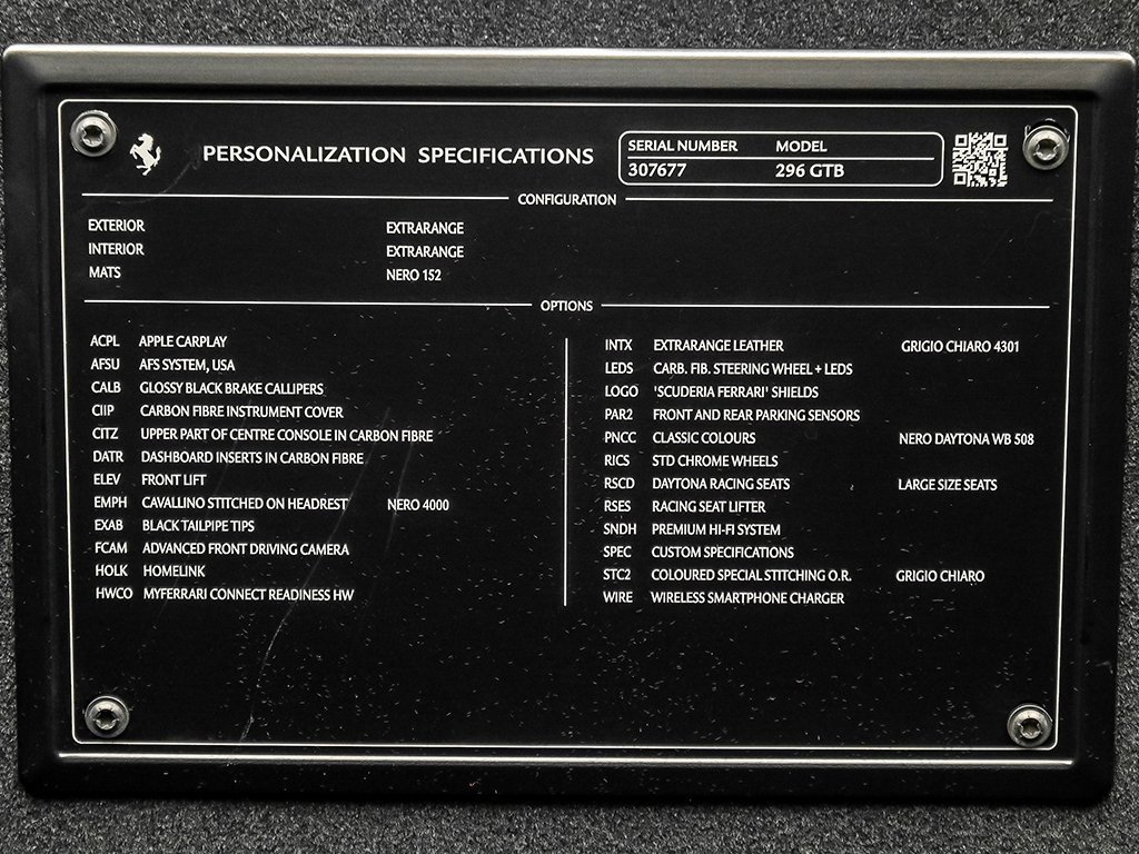 Certified 2024 Ferrari 296 GTB Base image 32