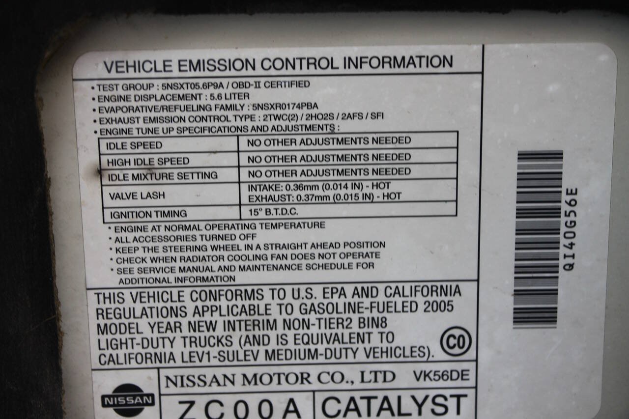 Used 2005 Nissan Armada SE w/ (S01) Journey Pkg (SE) AWD/4WD image 18