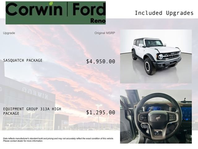 Used 2023 Ford Bronco Outer Banks w/ Sasquatch Package AWD/4WD image 3