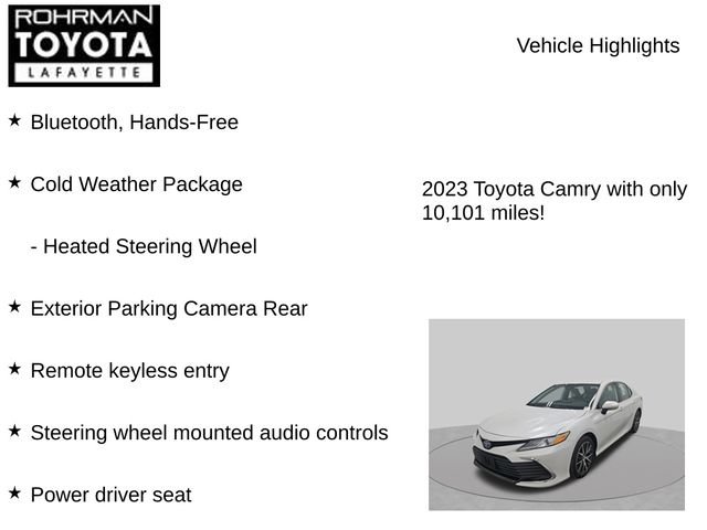Used 2023 Toyota Camry XLE w/ Cold Weather Package FWD image 7