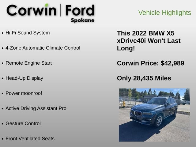 Used 2022 BMW X5 xDrive40i AWD/4WD image 17