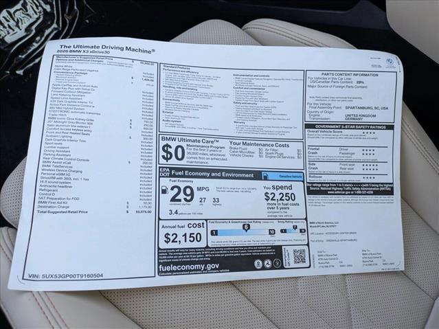 New 2026 BMW X3 xDrive30 w/ Convenience Package image 18