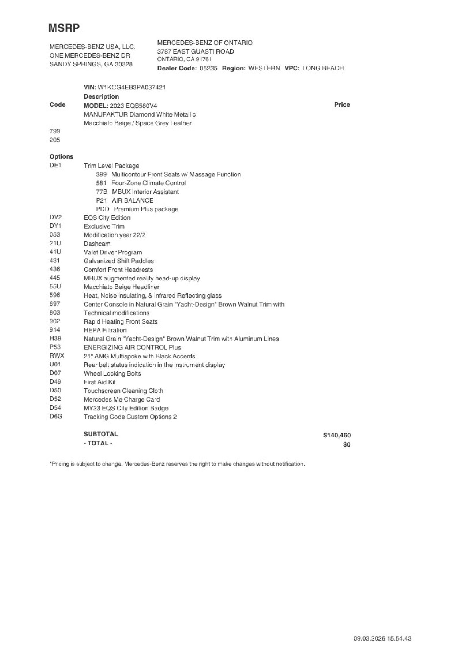 Certified 2023 Mercedes-Benz EQS 580 4MATIC Sedan image 2