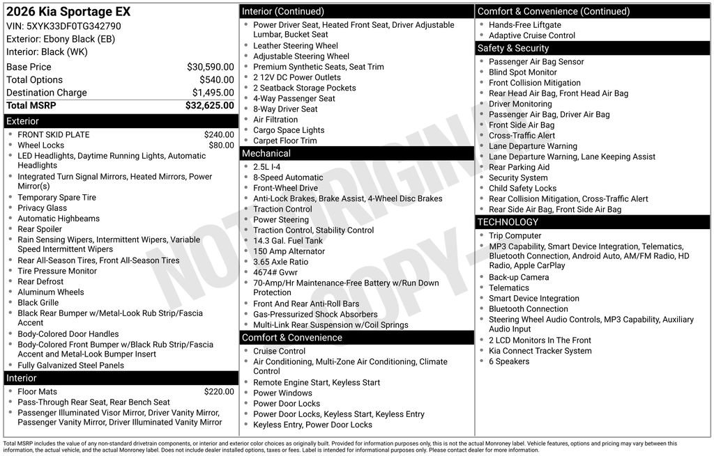 Used 2026 Kia Sportage EX FWD image 46