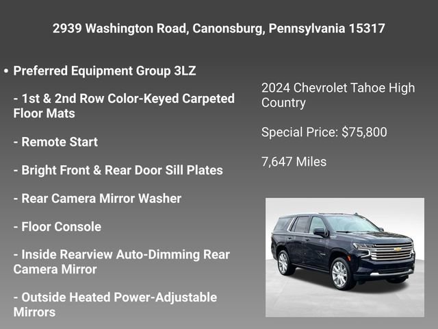 Certified 2024 Chevrolet Tahoe High Country w/ Advanced Technology Package image 10