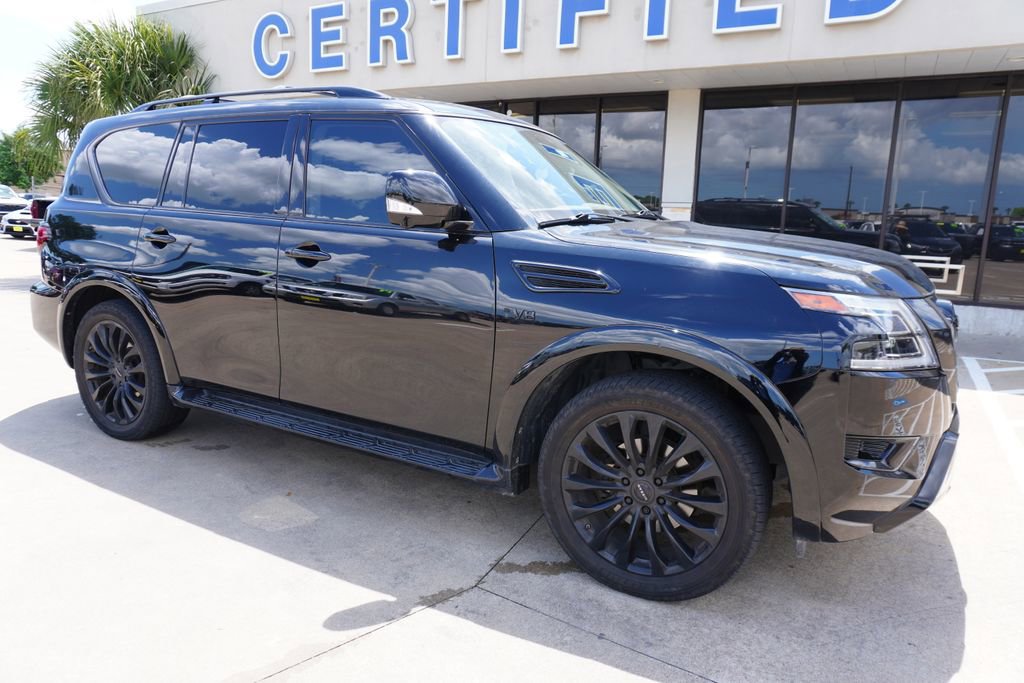 Used 2022 Nissan Armada Platinum w/ Captain's Chairs Package AWD/4WD video 1