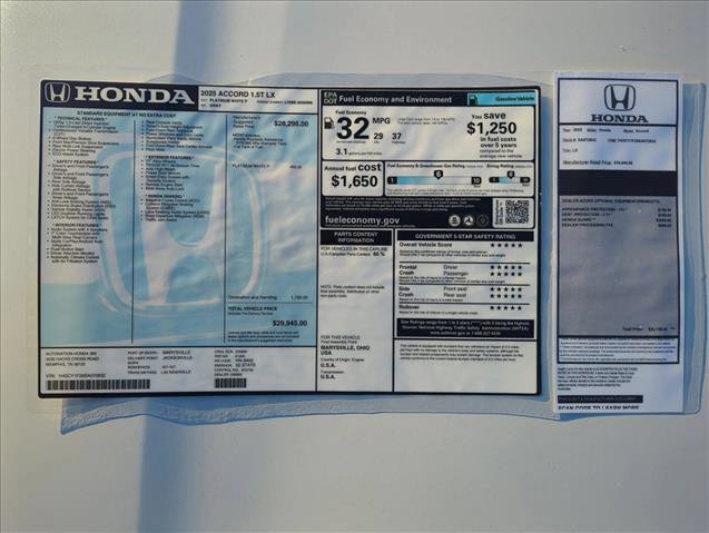 New 2025 Honda Accord LX image 21