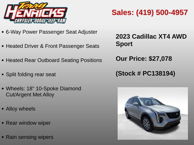 Used 2023 Cadillac XT4 Sport w/ Trailering Package AWD/4WD image 36