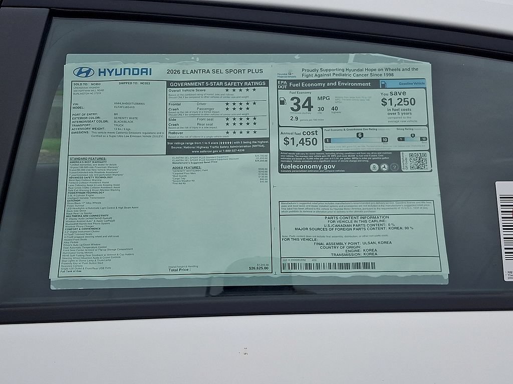 New 2026 Hyundai Elantra SEL Sport FWD image 19