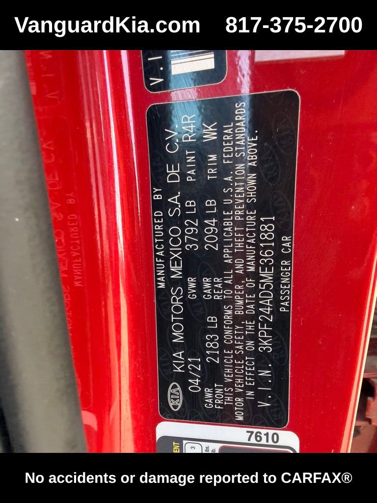 Used 2021 Kia Forte LXS image 28