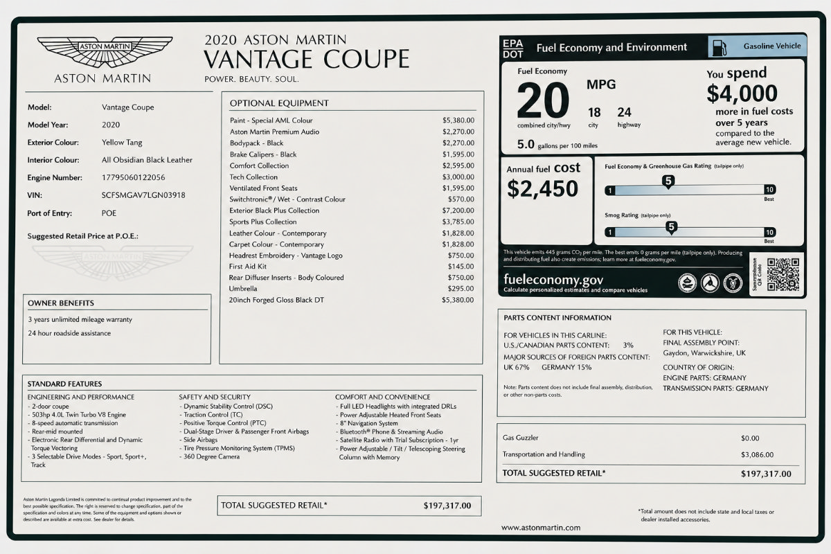 Used 2020 Aston Martin V8 Vantage Coupe RWD image 32