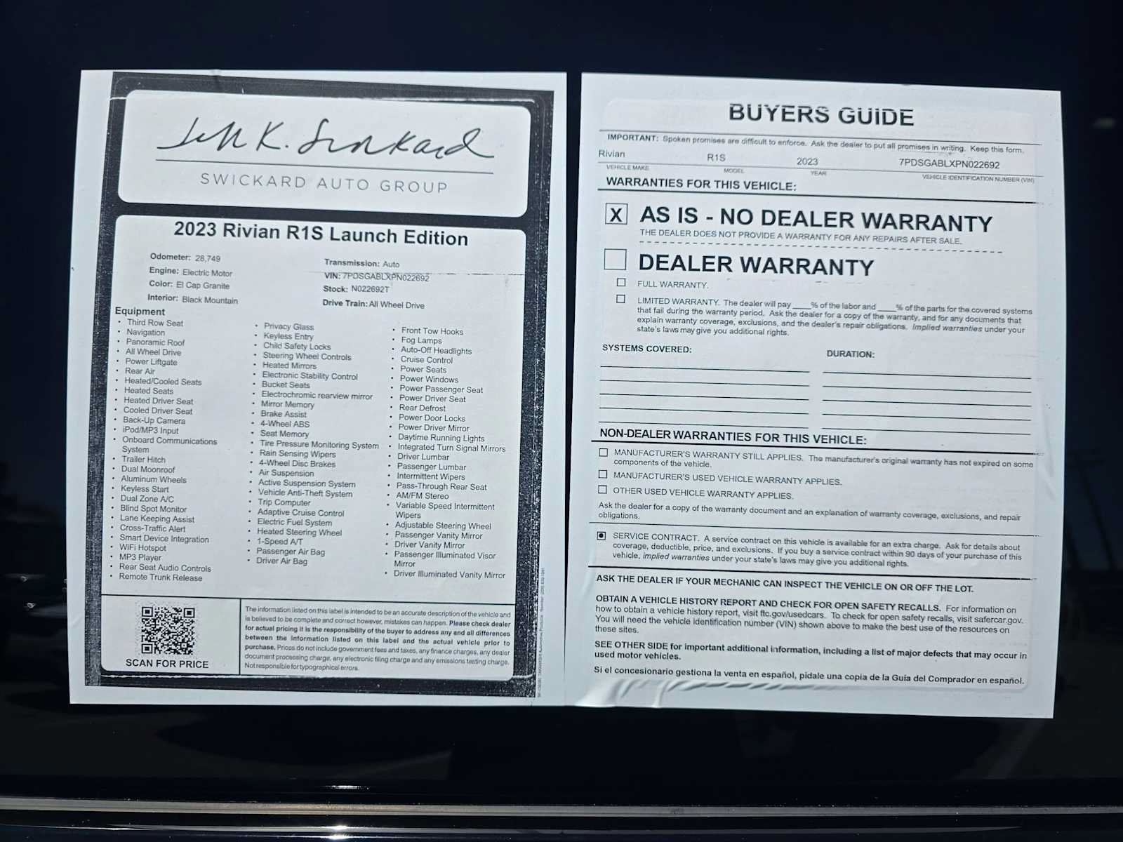 Used 2023 Rivian R1S Launch Edition AWD/4WD image 17