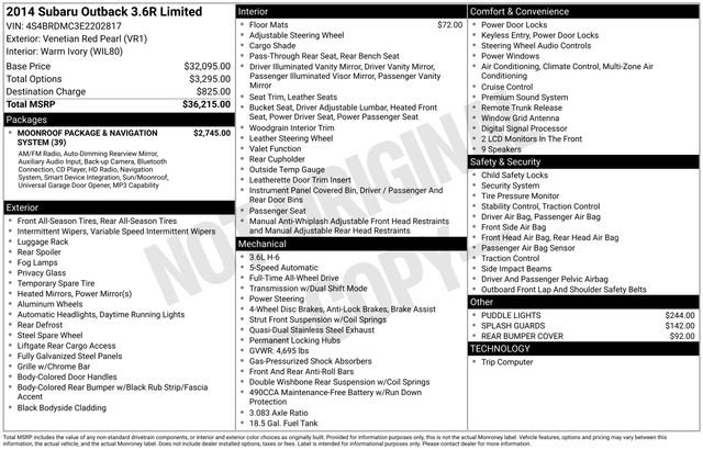 Used 2014 Subaru Outback 3.6R Limited image 46