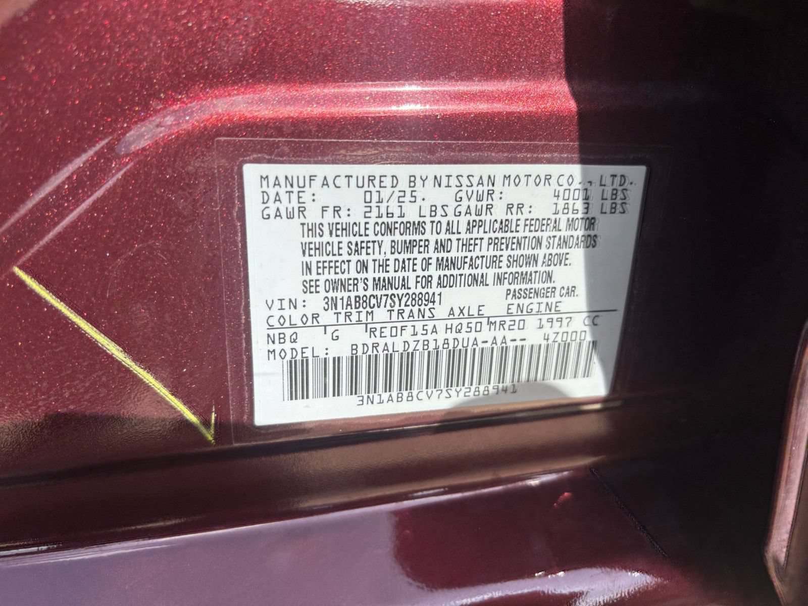 Used 2025 Nissan Sentra SV FWD image 27