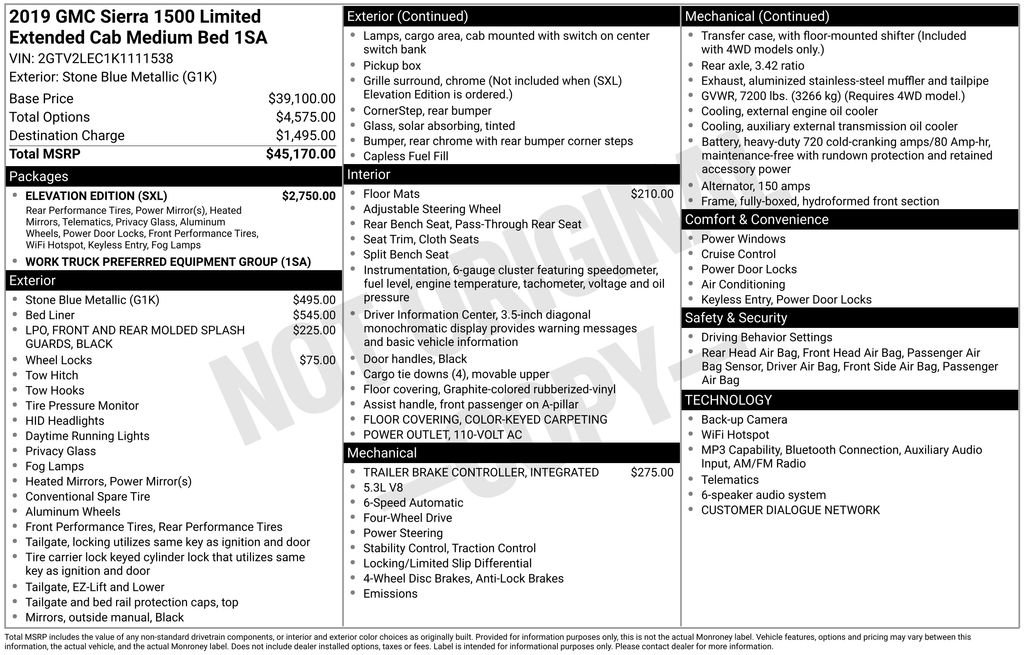 Used 2019 GMC Sierra 1500 Limited w/ Elevation Edition AWD/4WD image 43