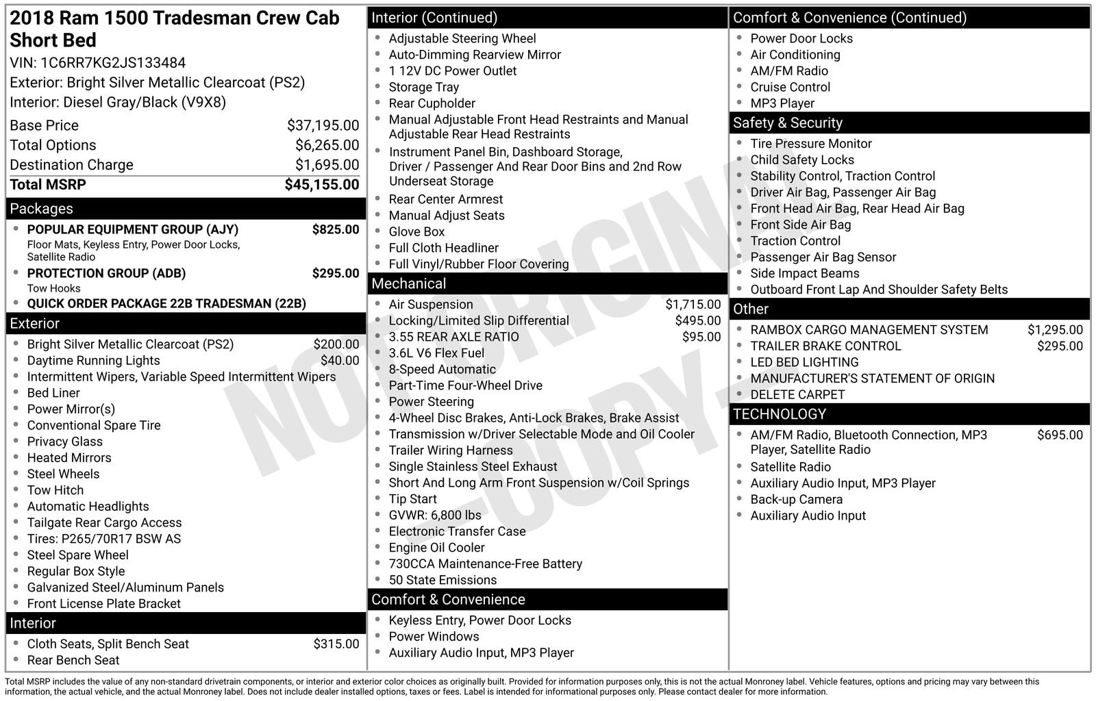Used 2018 RAM 1500 Tradesman w/ Popular Equipment Group image 4