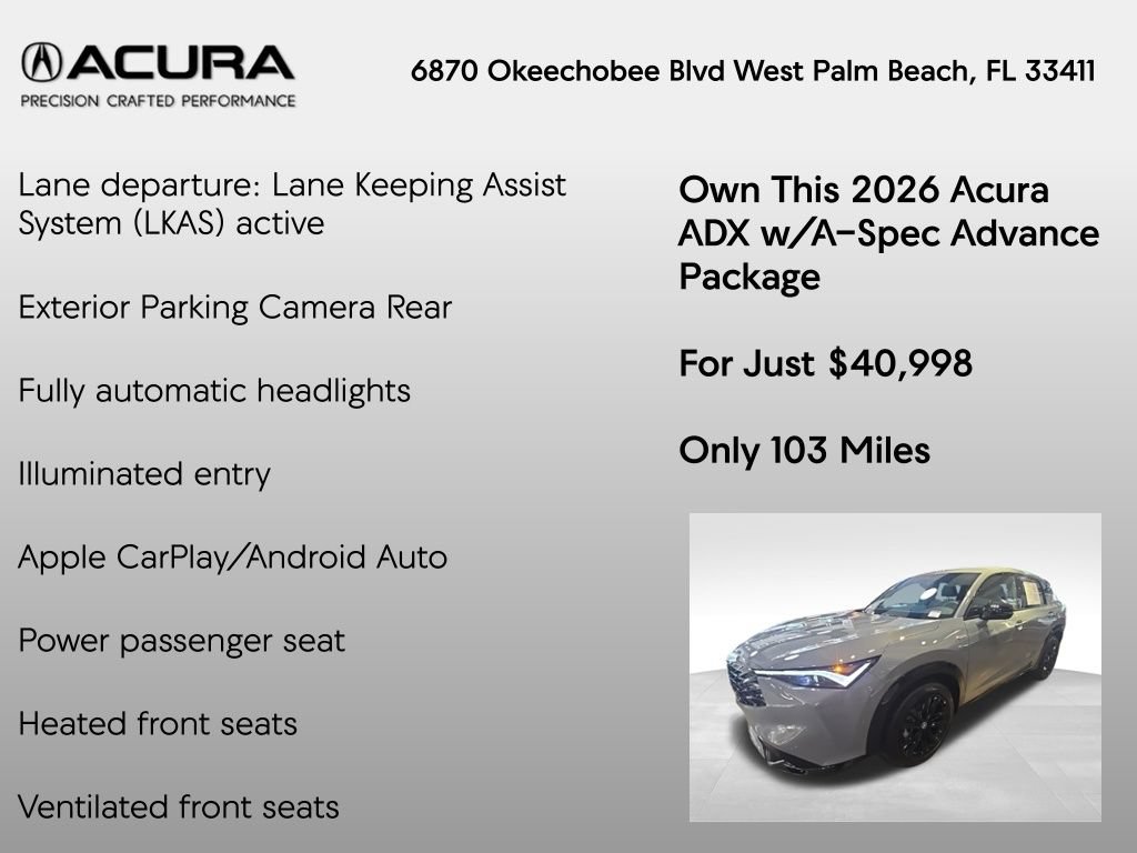 Used 2026 Acura ADX A-Spec w/ Advance Package FWD image 26