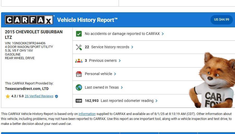 Used 2015 Chevrolet Suburban LTZ image 9