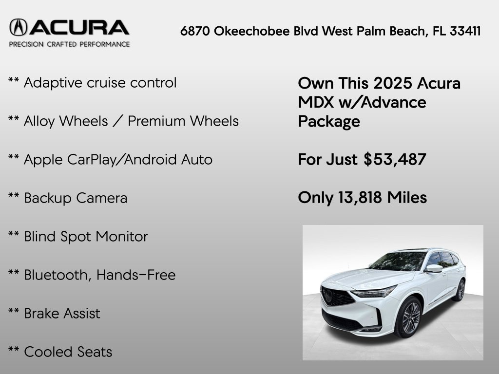 Used 2025 Acura MDX w/ Advance Package AWD/4WD image 7