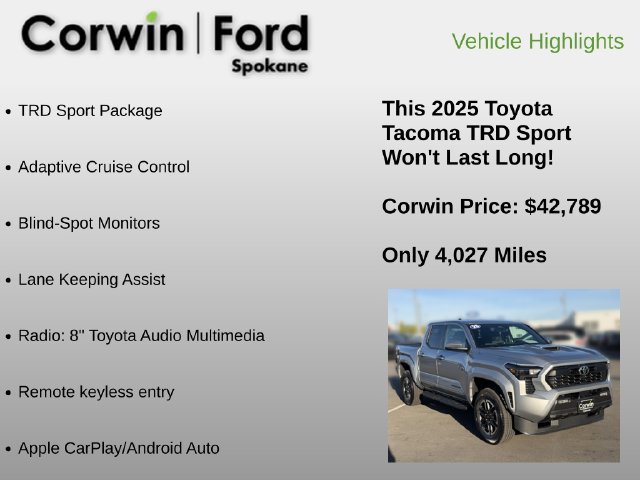 Used 2025 Toyota Tacoma TRD Sport AWD/4WD image 6