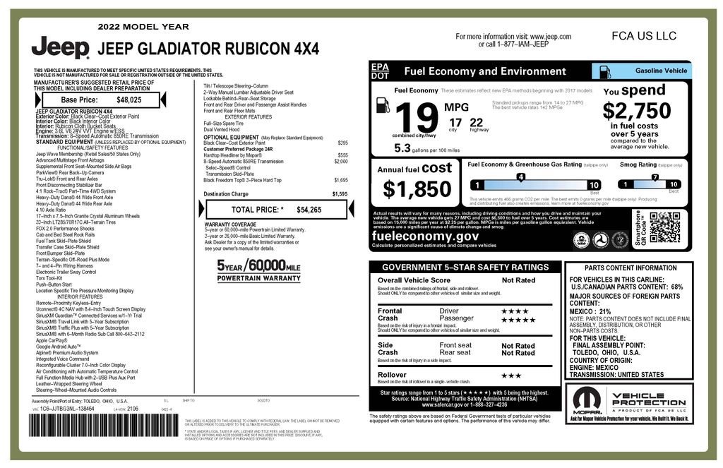 Certified 2022 Jeep Gladiator Rubicon image 7