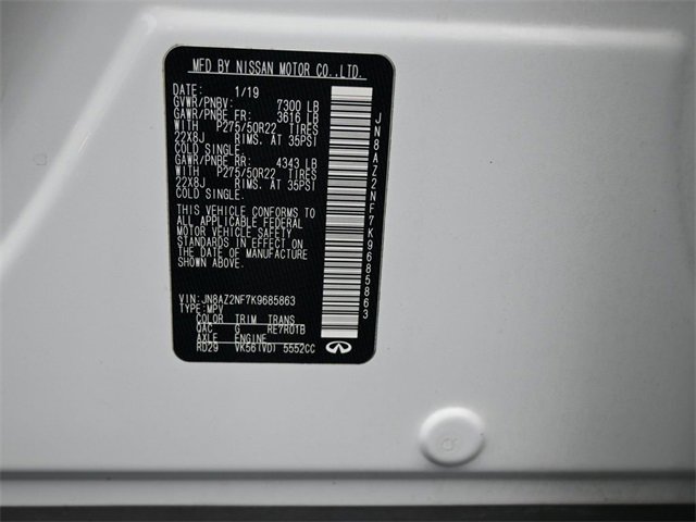 Used 2019 INFINITI QX80 Luxe w/ 22" Wheel Package image 18