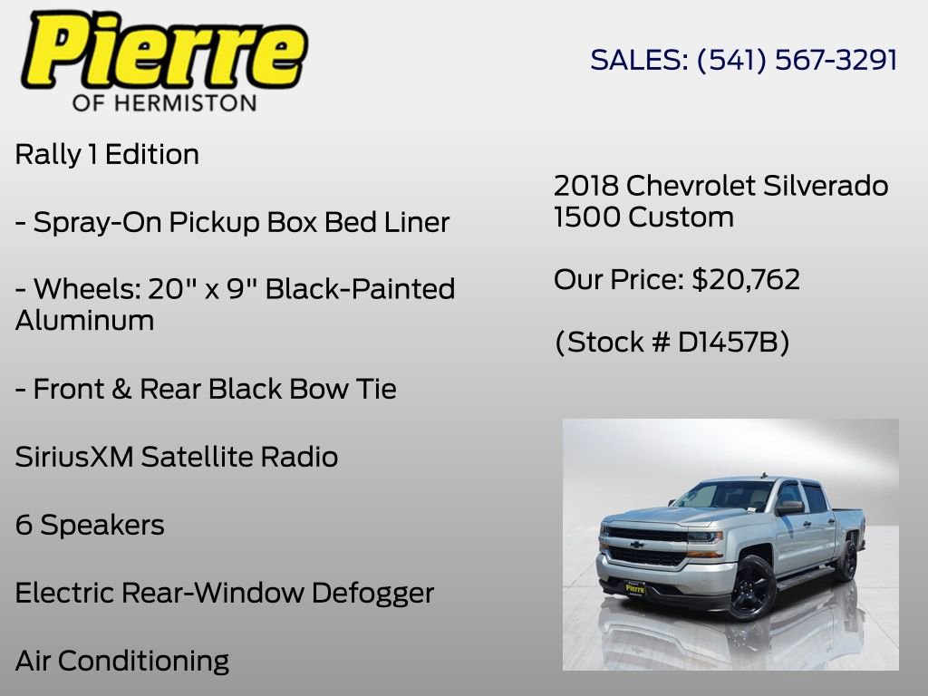Used 2018 Chevrolet Silverado 1500 Custom w/ Rally 1 Edition image 20