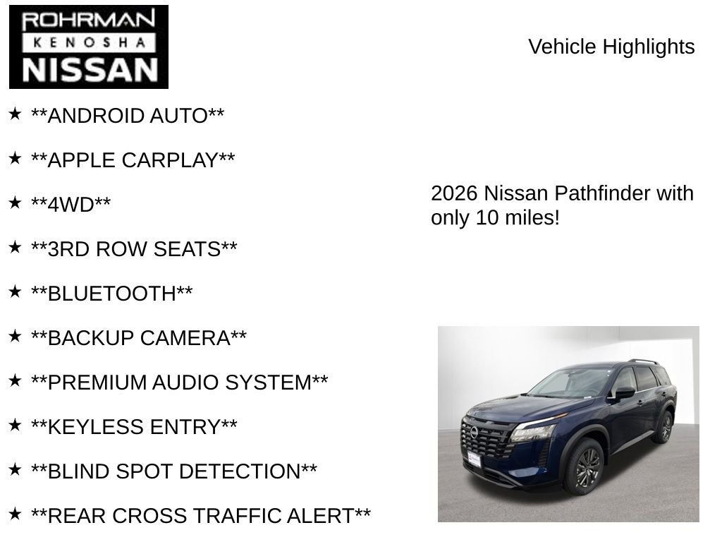 New 2026 Nissan Pathfinder SV image 7