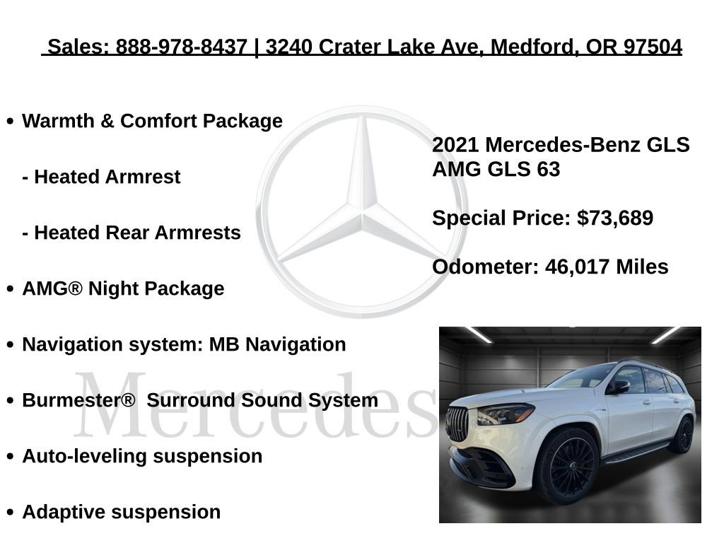 Certified 2021 Mercedes-Benz GLS 63 AMG 4MATIC image 5