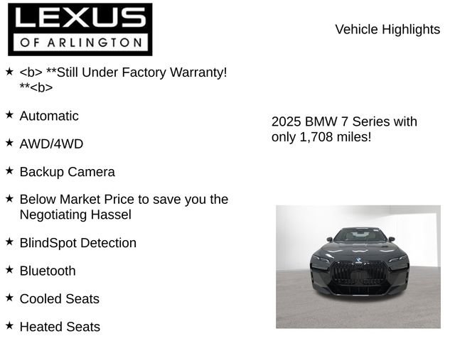 Used 2025 BMW 760i xDrive w/ Premium Package image 8