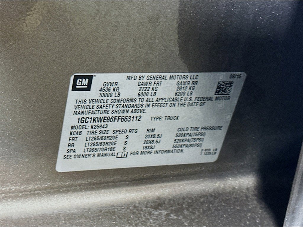 Used 2015 Chevrolet Silverado 2500 LTZ w/ Duramax Plus Package image 37