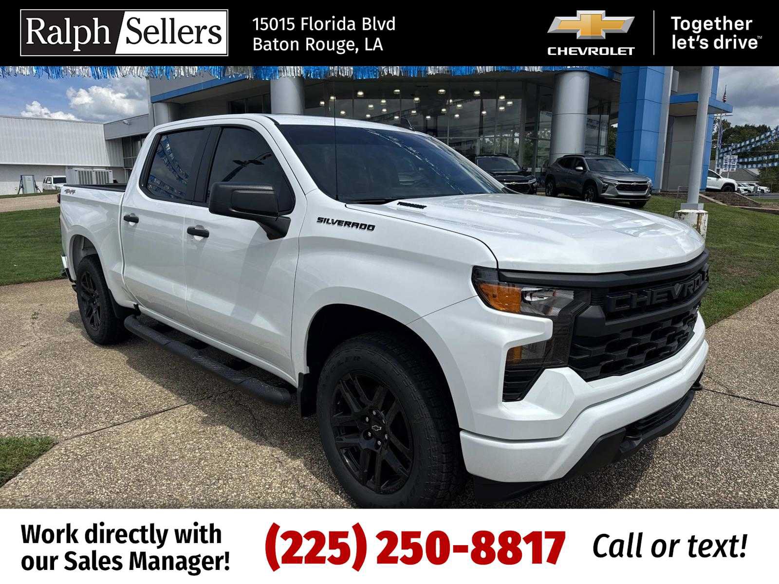 New 2026 Chevrolet Silverado 1500 Custom w/ Turbomax Blackout Package AWD/4WD image 1