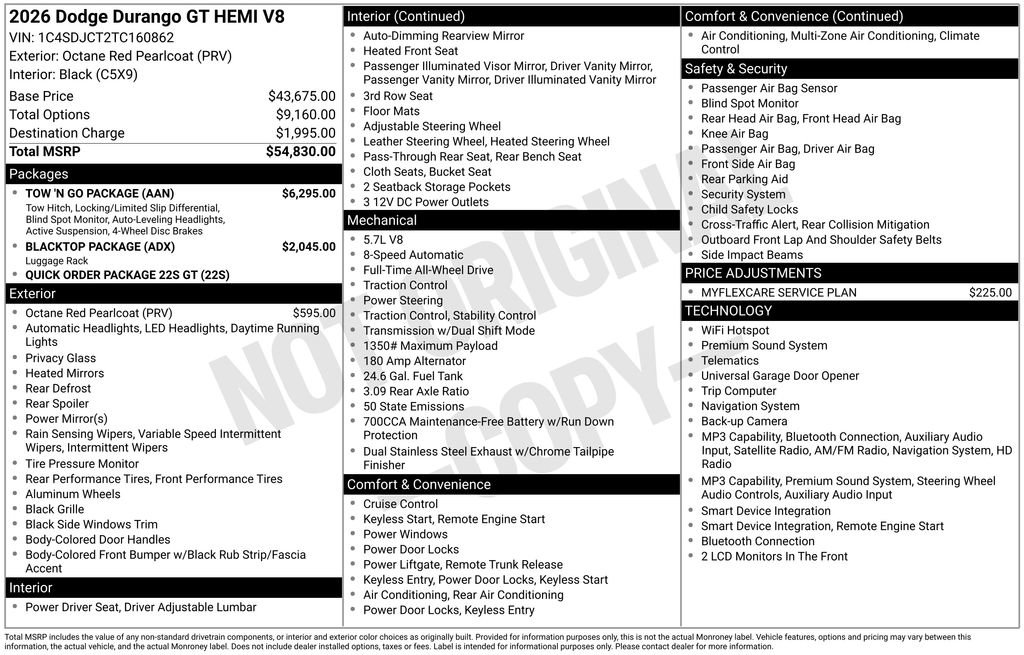 Used 2026 Dodge Durango GT w/ Tow 'N Go Package AWD/4WD image 10