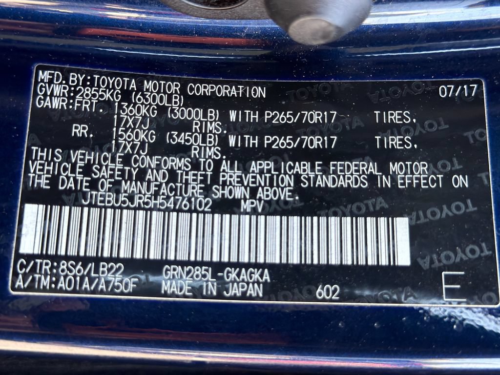 Used 2017 Toyota 4Runner SR5 Premium AWD/4WD image 53